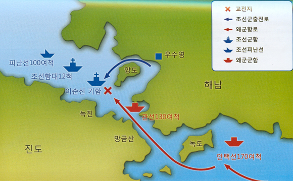 그림10 ㅣ명량해전 상황도ㅣ